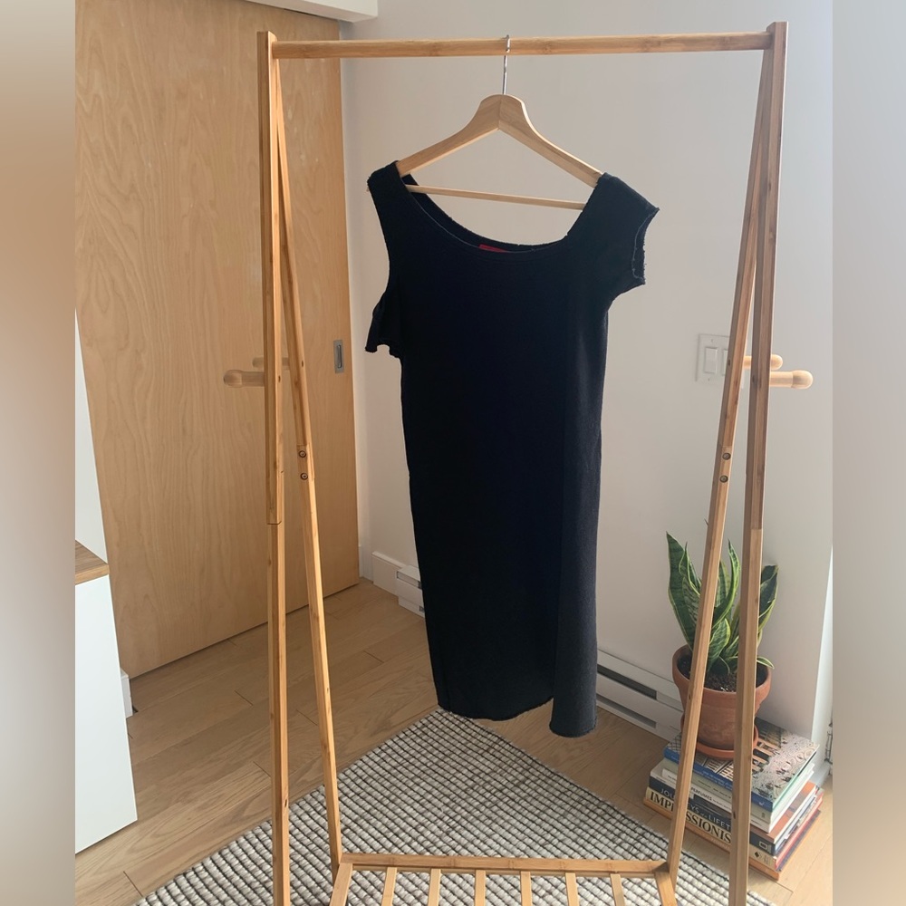 PHILANTHROPY off shoulder cotton sweater minidress